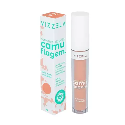 Corretivo Líquido Vizzela Camuflagem Salmão