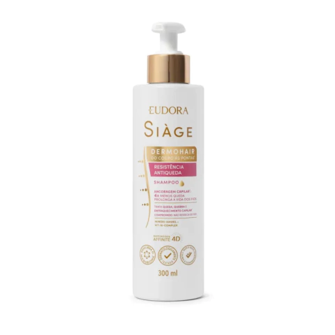 Shampoo Eudora Siage Dermohair Resistência Antiqueda 300ml