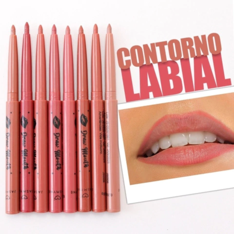 Lápis Contorno Labial Jasmyne JS0506 - CORES SORTIDAS