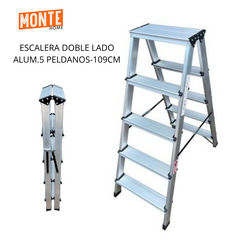 ESCALERA DOBLE LADO ALUM.5 PELDANOS-109CM - comprar online