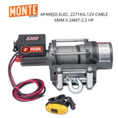 APAREJO ELEC. 2271KG.12V-CABLE 6MM X 24MT-2,3 HP - comprar online