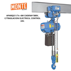 APAREJO 5 Tn -9M CADENA*380V, C/TRASLACION ELECTRICA, CONTROL 24V. - comprar online
