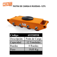 PATIN DE CARGA 8 RUEDAS--12Tt en internet