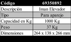 IMAN ELEVADOR 1000 KG en internet