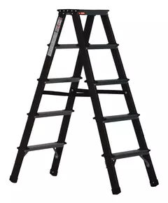 ESCALERA DOBLE LADO ALUM./S/MADERA 5PELDANOS-109CM