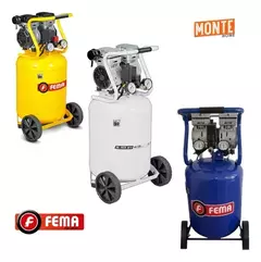 Compresor Aire Vertical Fema 50l Carter Seco Silencio Odonto - comprar online