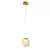 Pendente Wave Bella 17cm - Dourado / Transparente / Branco - BC006 - comprar online
