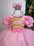 Vestido Fantasia Infantil Princesas A Bela Adormecida Aurora Cor Rosa - comprar online