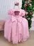 Vestido Fantasia Infantil Princesas A Bela Adormecida Aurora Cor Rosa na internet