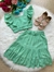 Conjunto Meninas Verde Cropped e Saia Mid Luxo