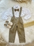 Conjunto Social Camisa Calça Gravata e Susp Caqui