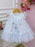 Vestido Infantil Branco Jardim Encantado Luxo