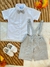 Conjunto Social Camisa Gravata Short e Suspensório Cinza na internet