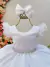 Vestido Infantil Branco Luxo C/ Cinto de Strass - comprar online
