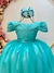 Vestido Longo Infantil Verde C/ Strass Casamentos Luxo - comprar online