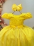 Vestido Infantil Longo Amarelo Daminhas de Honra C/ Renda - comprar online