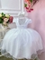Vestido Infantil Branco C/ Busto Plissado para o Montar o Kit na internet
