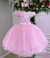 Vestido Jardim Encantado Rosa Bebe Borboleta Branca - comprar online