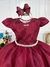 Vestido Infantil Marsala Damas Honra Casamento Renda Pérolas - comprar online