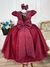 Vestido Infantil Marsala Damas Honra Casamento Renda Pérolas na internet