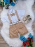 Conjunto Social Short Suspensório Gravata e Camisa Caqui na internet