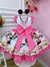 Vestido Infantil Confeitaria da Minnie Peito Com Strass - Sol Kids