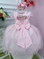 Vestido Infantil Rosa Busto Plissado Aplique Flores Borboleta na internet