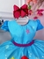 Vestido Infantil Princesa Ariel Sereia Fundo do Mar Azul - comprar online