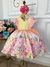Vestido Infantil Colorido Jardim das Flores C/ Cinto Pérolas - loja online
