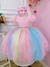 Vestido Infantil Jardim Encantado Peito Nervura Peito Strass