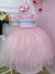 Vestido Infantil Jardim Encantado Peito Nervura C/ Pompons