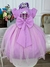 Vestido Infantil Lilás Peito Nervura Aplique de Borboletas na internet