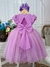 Imagem do Vestido Infantil Lilás Peito Nervura Aplique de Borboletas