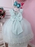 Vestido Infantil Verde C/ Aplique de Flores e Renda Luxo - Sol Kids