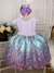Vestido Infantil Ariel Princesa C/ Renda e Cinto de Pérolas - Sol Kids