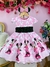 Vestido Infantil Minnie Rosa Com Pérolas Festas - loja online