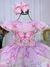 Vestido Infantil Rosa Jardim das Borboletas Strass Pérolas - comprar online