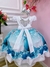 Vestido Infantil Frozen Princesa Aplique Gelo Festas - Sol Kids