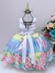 Vestido Infantil Unicórnio Festas de Aniversário Luxo