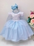 VESTIDO INFANTIL FROZEN COM CAPA PÉROLAS FESTAS DE PRINCESAS - Sol Kids