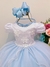 VESTIDO INFANTIL FROZEN COM CAPA PÉROLAS FESTAS DE PRINCESAS - loja online
