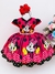 Vestido Infantil Vermelho Minnie com Cinto Pérolas Festas - comprar online