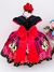 Vestido Infantil Vermelho Minnie com Cinto Pérolas Festas - Sol Kids