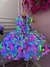 Vestido Infantil Barbie Colorido Neon C/ Broche de Laço na internet