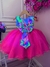 Vestido Infantil Barbie Colorido Neon Saia Rosa e Glitter na internet