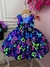 Vestido Infantil Barbie Azul Marinho Neon C/ Broche de Laço na internet