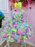 Vestido Infantil Barbie Colorido Neon C/ Broche de Laço na internet