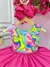 Vestido Infantil Barbie Colorido Neon Saia Rosa e Glitter - comprar online