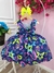 Vestido Infantil Barbie Azul Marinho Neon C/ Broche de Laço na internet