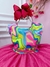 Vestido Infantil Barbie Colorido Neon Saia Rosa e Glitter - loja online